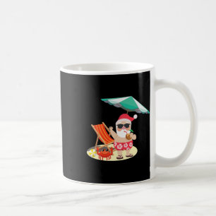 Santa Claus Beach Funny Summer Christmas In July T Coffee Mug