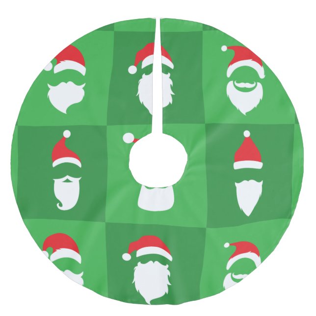 Santa Claus beard Brushed Polyester Tree Skirt (Front)