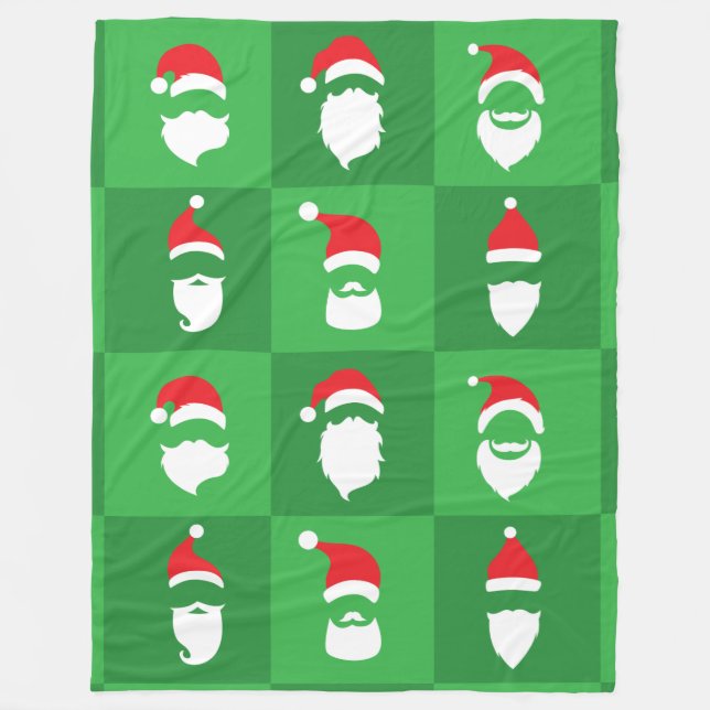 Santa Claus beard Fleece Blanket (Front)