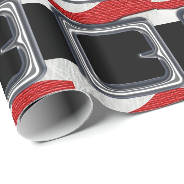 Santa Claus Belt Christmas Holiday Design Xmas Wrapping Paper (Roll Corner)