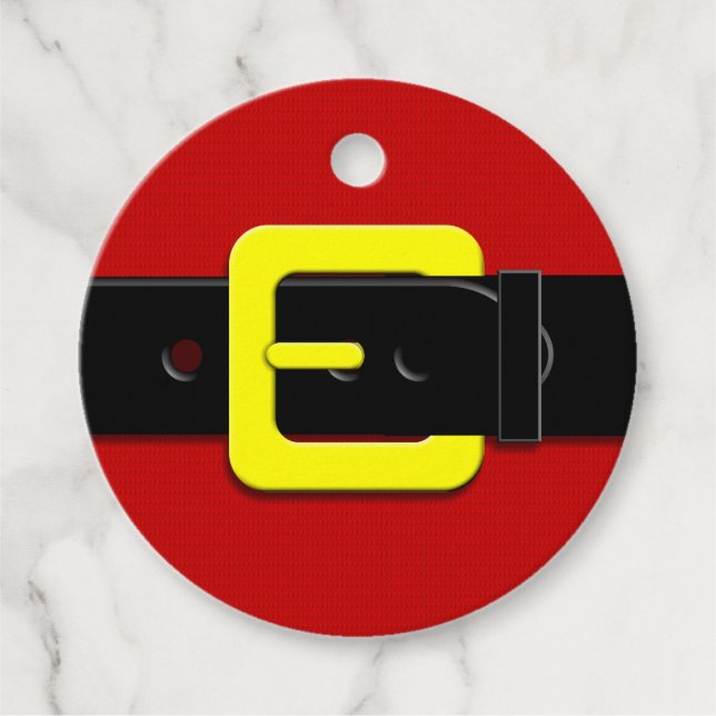 Santa Claus Belt Favour Tags (Front)