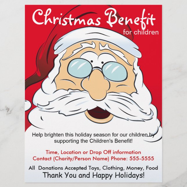 Santa Claus Benefit for Children Flyer (Front)