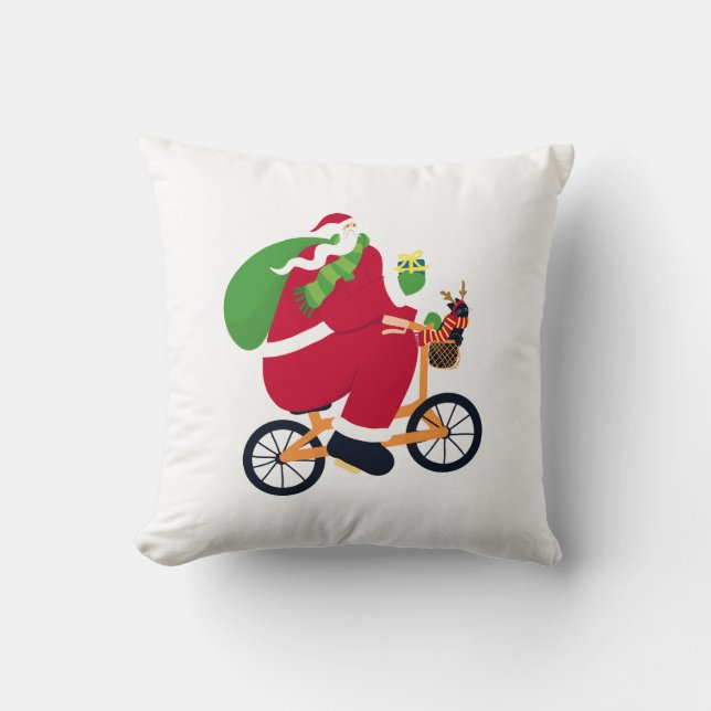 Santa Claus bike  Cushion (Front)