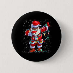 Santa Claus Black Christmas Afro African American 6 Cm Round Badge