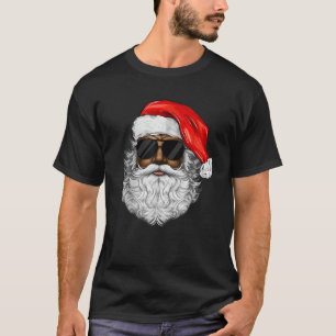 Santa Claus Black Man Christmas Xmas Family Pajama T-Shirt