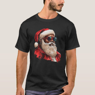 Santa Claus Black Man Christmas Xmas Family Pajama T-Shirt