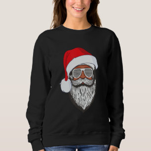 Santa Claus Black Xmas Santa Afro African American Sweatshirt
