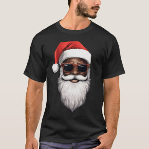 Santa Claus Black Xmas Santa Afro African American T-Shirt