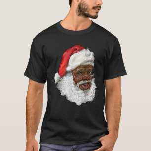 Santa Claus Black Xmas Santa Afro African American T-Shirt