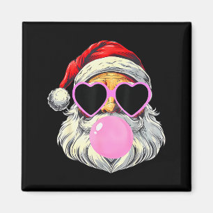Santa Claus Blowing Bubble Gum Nk Sungles Christma Magnet