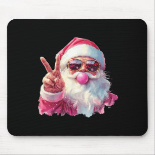 Santa Claus Blowing Bubble Gum Nk Sungles Christma Mouse Pad