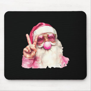 Santa Claus Blowing Bubble Gum Nk Sungles Christma Mouse Pad