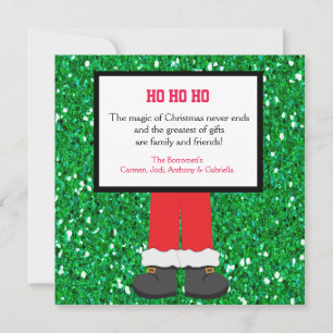 Santa Claus Boots Christmas Card