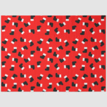 Santa Claus Boots Christmas Holiday Pattern Red