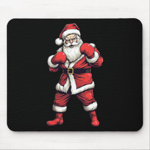 Santa Claus Boxer Boxing Kickboxing Christmas Xmas Mouse Pad