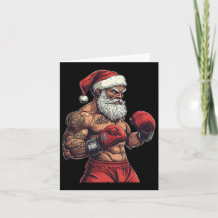 Santa Claus Boxing And Mma - Christmas Boxing  Card