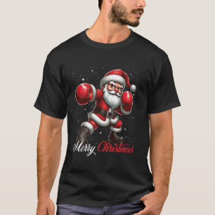 Santa Claus Boxing Boxer Martial Arts Merry Christ T-Shirt
