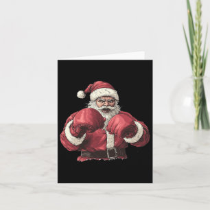 Santa Claus Boxing Christmas - Winter Holiday-them Card