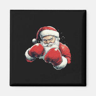Santa Claus Boxing - Santa Claus With Boxing Glove Magnet
