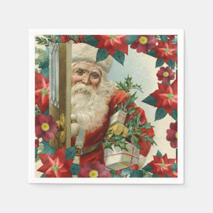 Santa Claus bringing gifts and presents Napkin