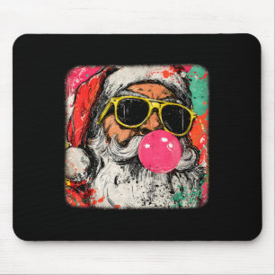 Santa Claus Bubble Gum Merry Xmas Painting Men Wom Mouse Pad