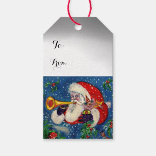 SANTA CLAUS BUGLER , CHRISTMAS NIGHT GIFT TAGS