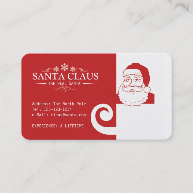 Santa Claus Business Card (Front)