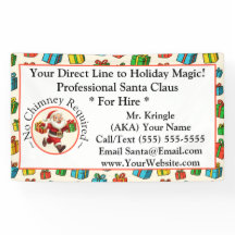  Santa Claus Business Card Banner Holiday Magic