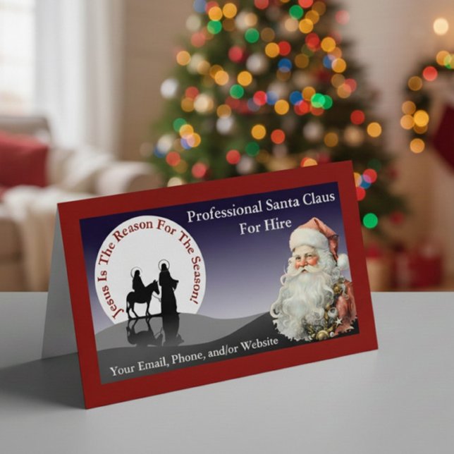Santa Claus Business Card Folding Tent (Creator Uploaded)