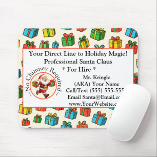 Santa Claus Business Card Holiday Magic Mouse Pad