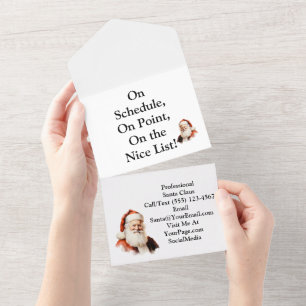 Santa Claus Business Mail Card all-in-one