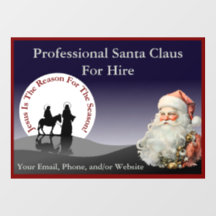Santa Claus Business Window Cling