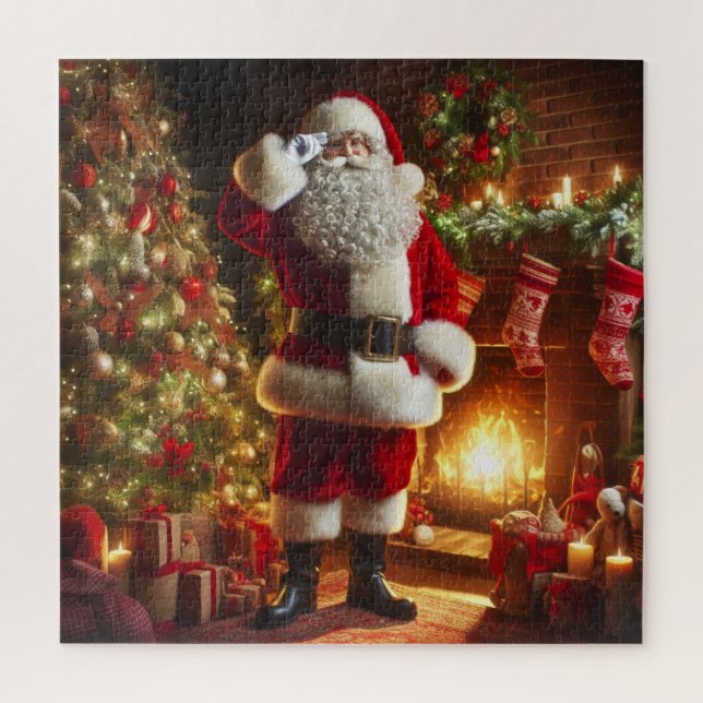 Santa Claus by the Fire Puzzle (Vertical)