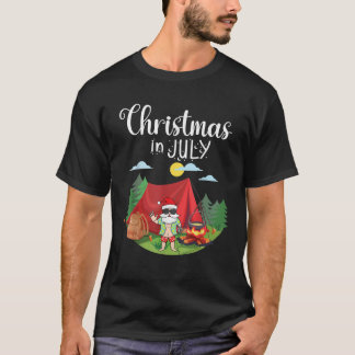 Santa Claus Camping Merry Christmas In July Day To T-Shirt