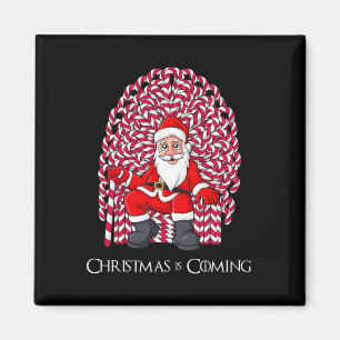 Santa Claus Candy Cane Throne Christmas Boys Girls Magnet