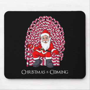 Santa Claus Candy Cane Throne Christmas Boys Girls Mouse Pad