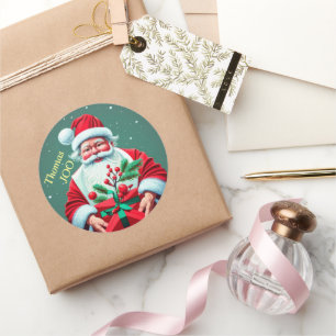 Santa Claus celebrates Christmas in Japan Classic Round Sticker