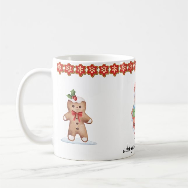 Santa Claus Ceramic Mug - Customisable (Left)