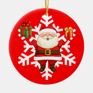 Santa Claus Ceramic Ornament