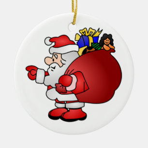 Santa Claus Ceramic Ornament