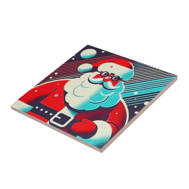 Santa Claus Ceramic Tile (Side)