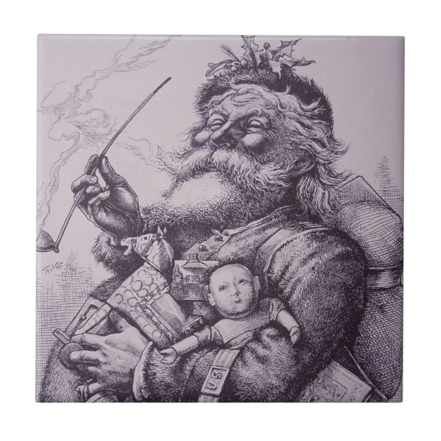 Santa Claus Ceramic Tile (Front)