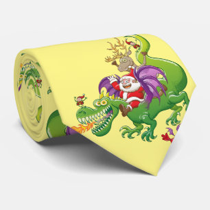 Santa Claus Changed his Reindeer for a Dragon Tie