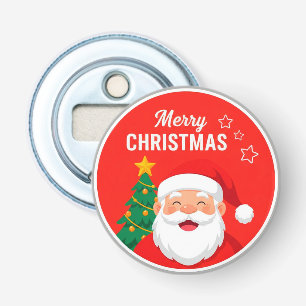 Santa Claus Cheerful Greeting Bottle Opener