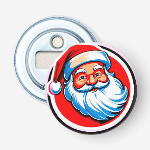 Santa Claus Cheerful Greeting Bottle Opener