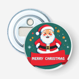 Santa Claus Cheerful Greeting Bottle Opener