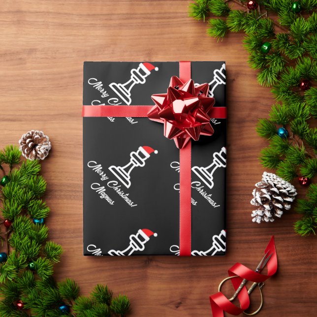 Santa Claus chess pawn Christmas Holiday Wrapping Paper (Holiday Gift)