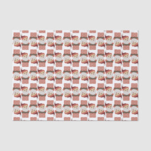 Santa Claus Chimney Christmas Pattern Tissue Paper