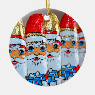 Santa Claus Chocolates Ornament Round