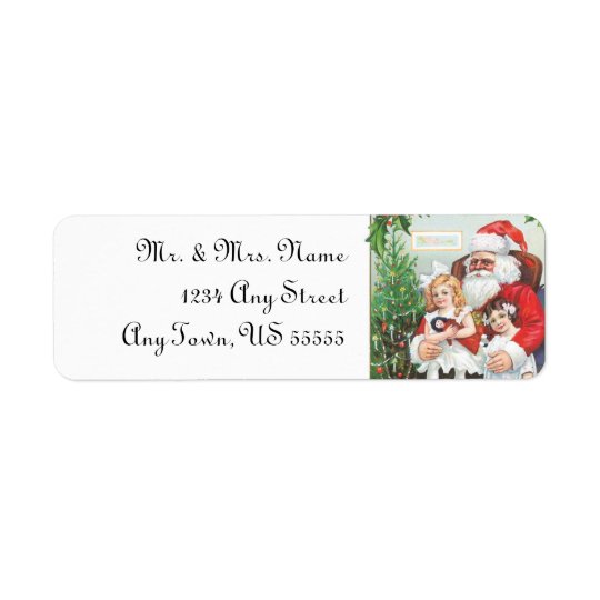 Santa Claus Christmas Address Labels